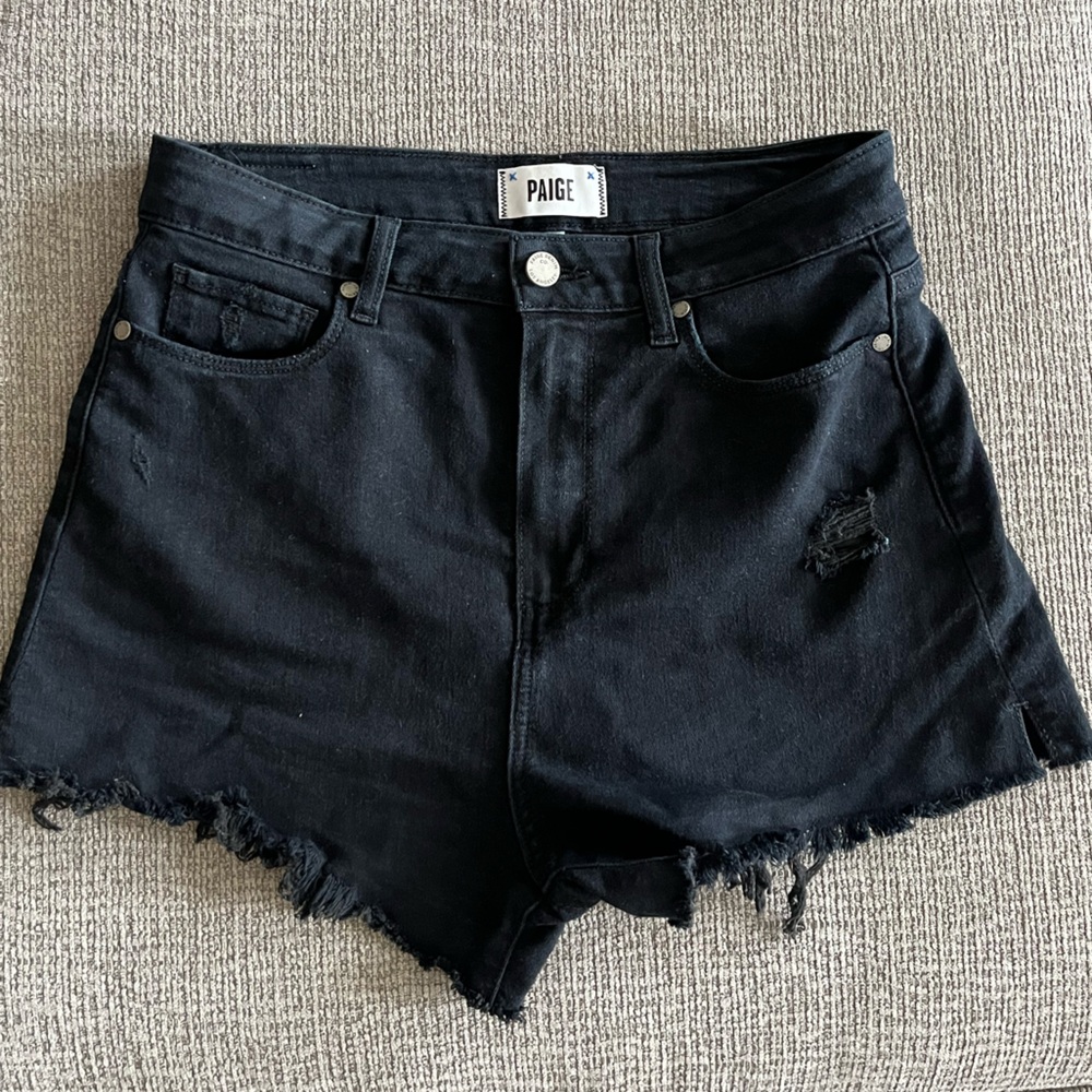 Paige Women’s Size 29 Black Ripped Shorts